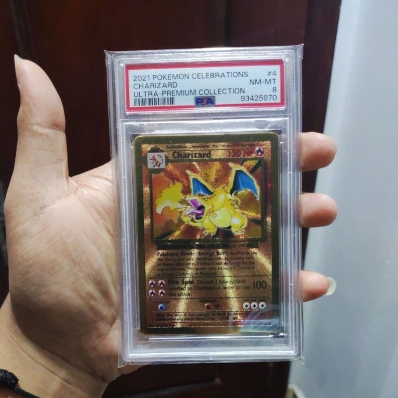 Pokemon Charizard card PSA 8
