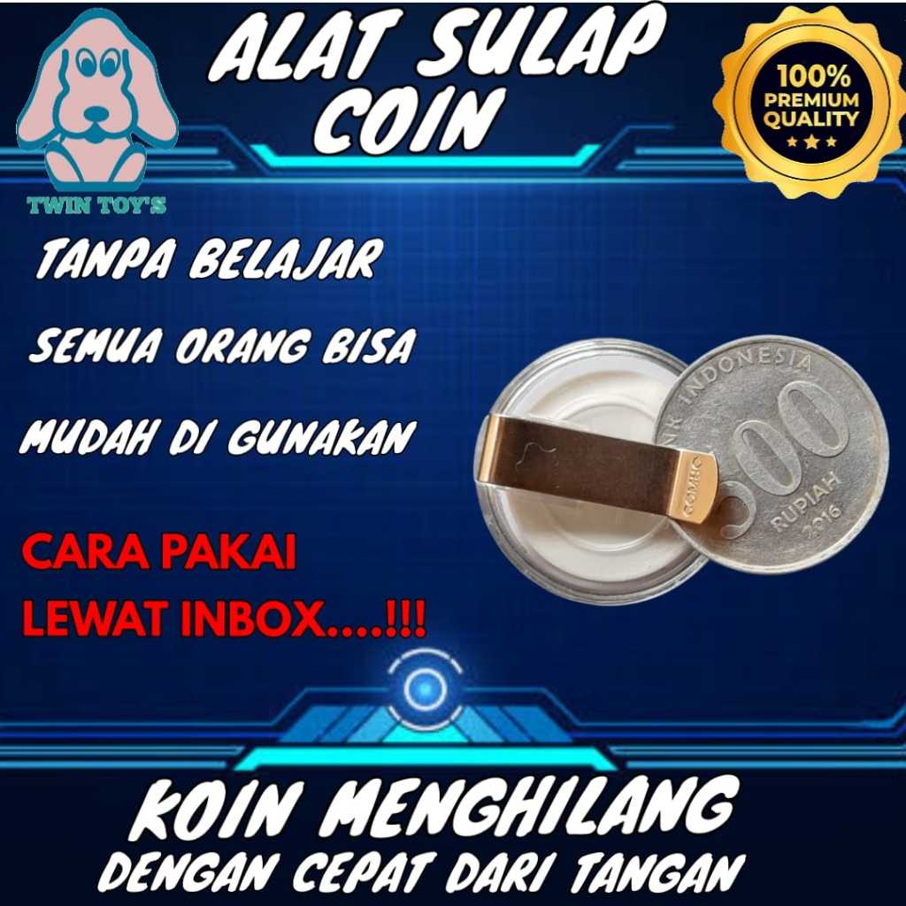 ALAT SULAP KOIN MENGHILANG / ALAT SULAP KOIN MUDAH DIGUNAKAN TANPA BELAJAR / MAINAN KOIN MENGHILANG