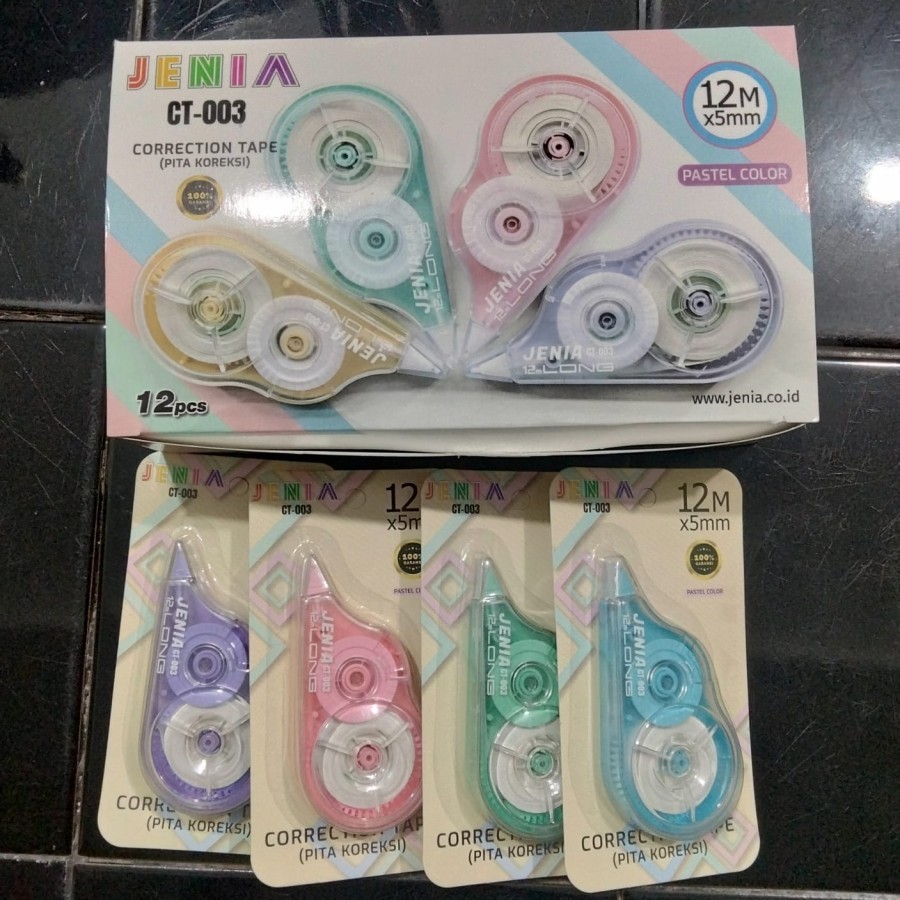 

Correction Tape Tipex Kertas Roll Jenia 12M (per pcs)