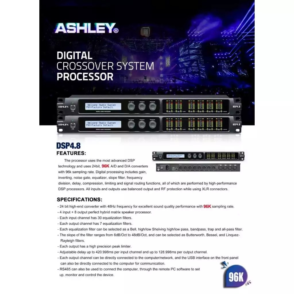 SPEAKER MANAGEMENT ASHLEY DSP4.8 ASHLEY DSP 4.8 ORIGINAL ASHLEY DSP48