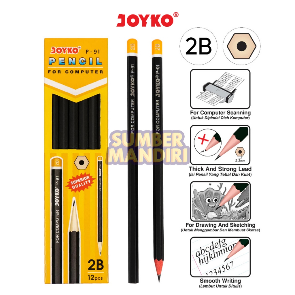 

Pencil Pensil JOYKO P-91 2B [12 PCS]