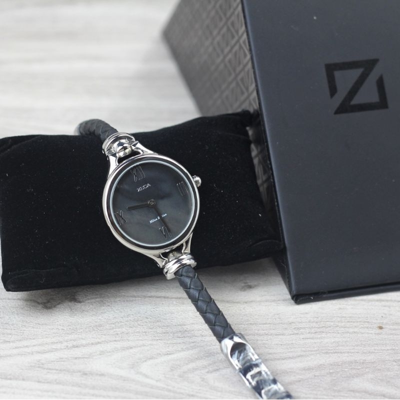 Jam Tangan Wanita Zeca 147 Milan Edition Kombinasi Kulit dan Rantai Free Box