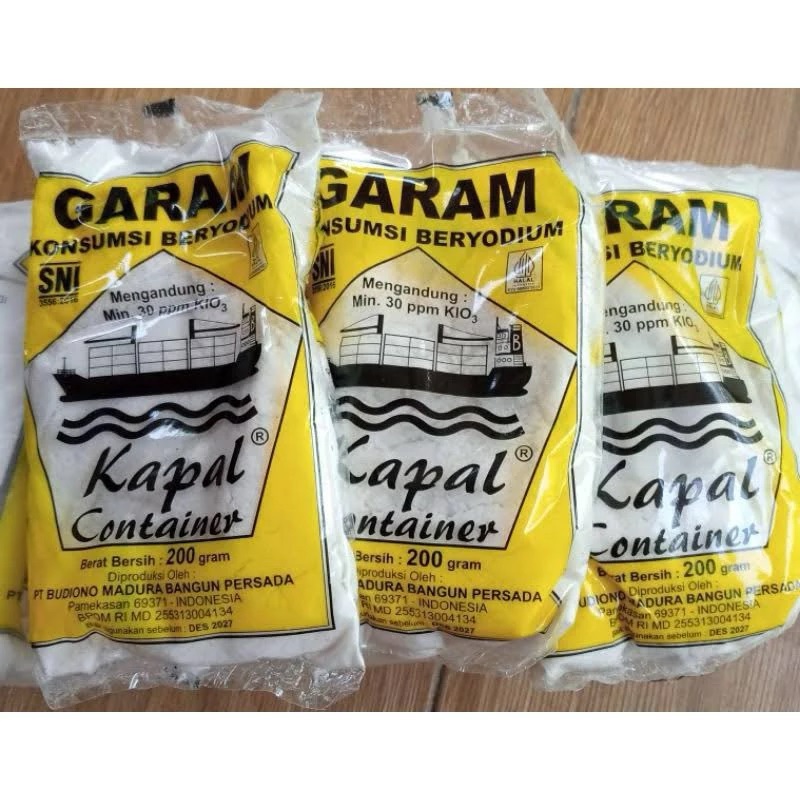 

(Cap Kapal) Garam Dapur 200gr Halus