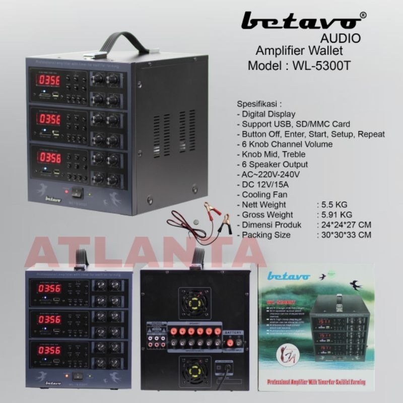 Amplifier Walet Betavo WL 5300 T Original Ampli Burung Walet Betavo WL 5300T Garansi Resmi