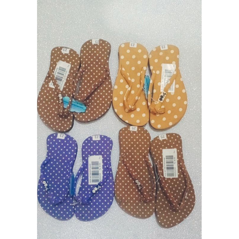 Sendal Jepit Cewe Motif Assorted - sendal jepit anak perempuan