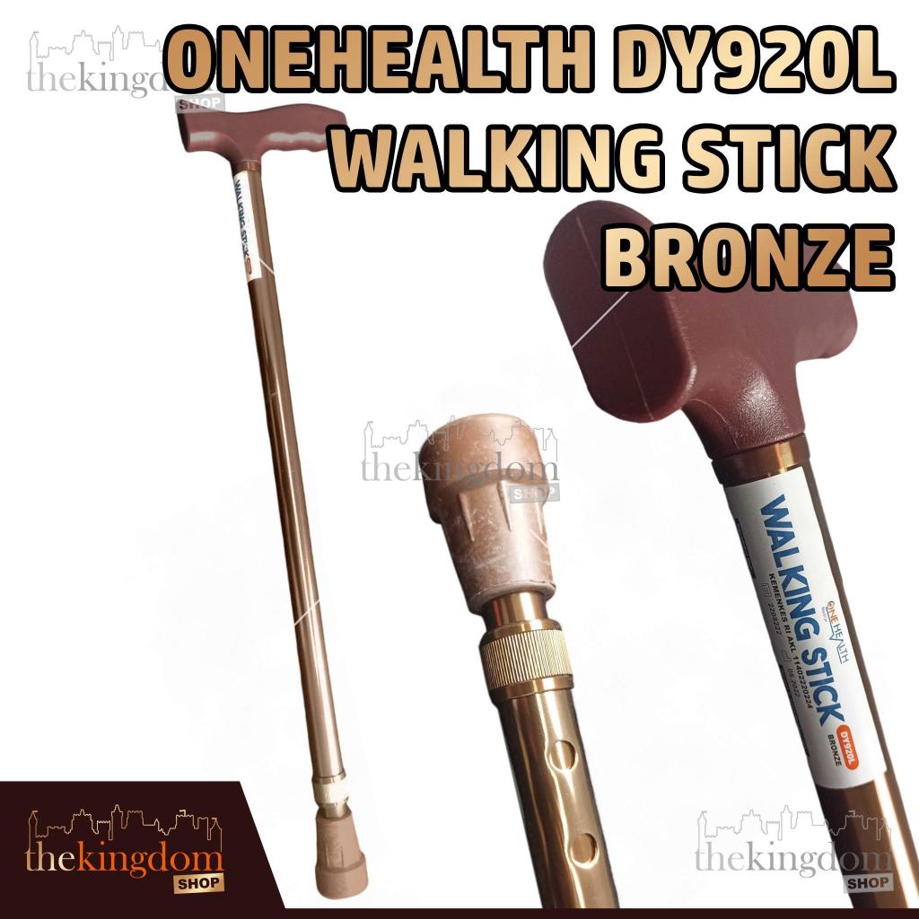 Onehealth DY920L Walking Stick Bronze Tongkat Orang Tua Lipat Kaki Satu DY920 Alat Bantu Jalan One H