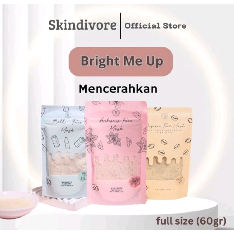 SKINDIVORE MASKER ORGANIK PAKET BUNDLING 3 60gram