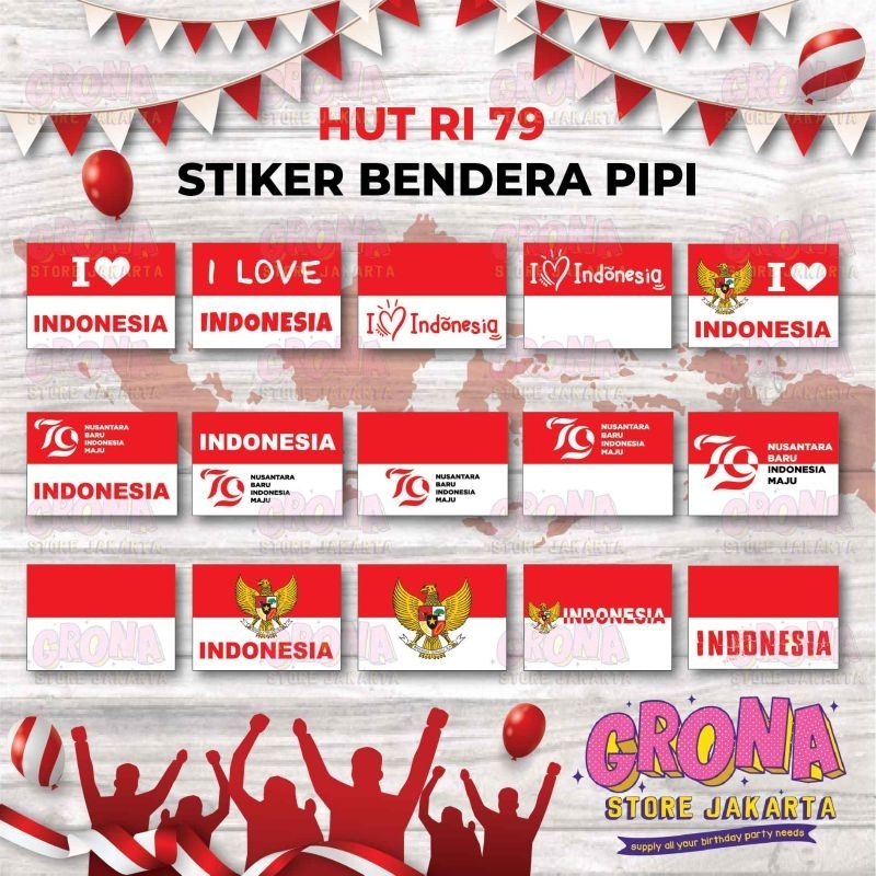 

Stiker Pipi Hut RI / Bendera Pipi Hut RI