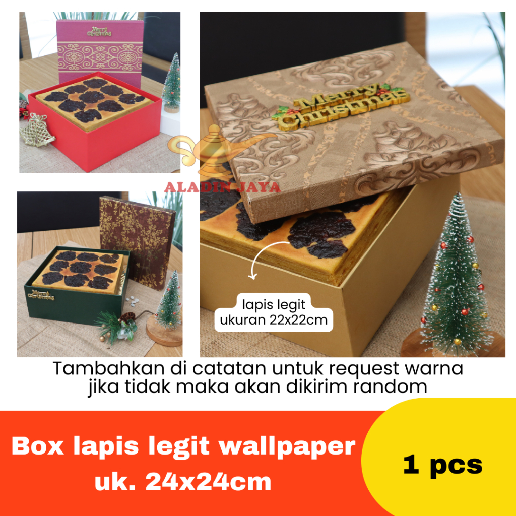 

Box Lapis Legit Wallpaper uk 24x24 cm | Gold Green Red