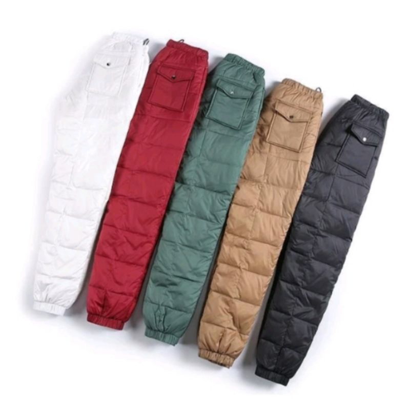 Celana Winter wanita Dewasa Modis Ujung Celana Karet/korea