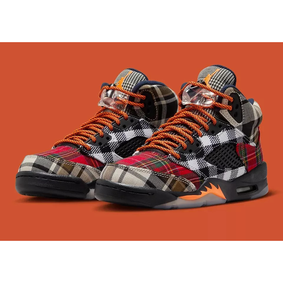 SEPATU SNEAKERS ANAK / REMAJA NIKE AIR JORDAN 5 RETRO PLD (GS) plaid