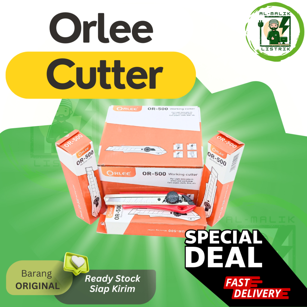 

Cutter Orlee OR500 / Cutter Kertas/ Cutter Fungsional