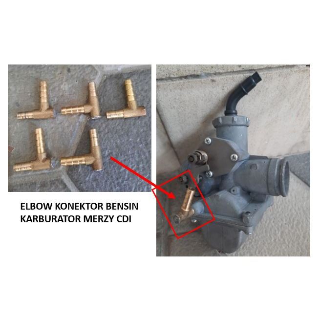 Elbow konektor sambungan bensin karburator kawasaki binter merzy KZ200
