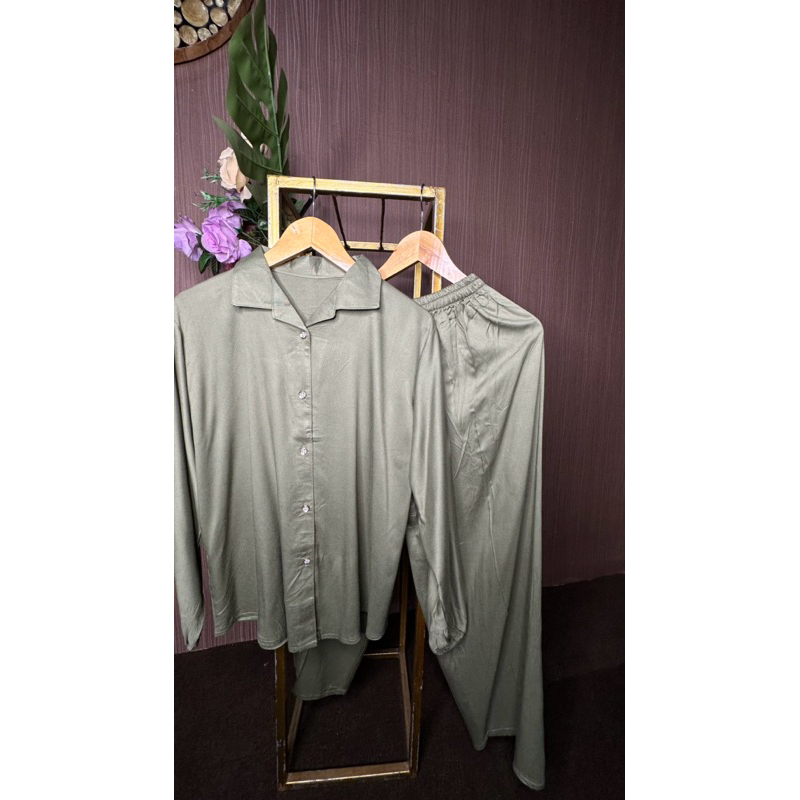 One Set Atasan Wanita Rayon Twill /Baju Wanita one set