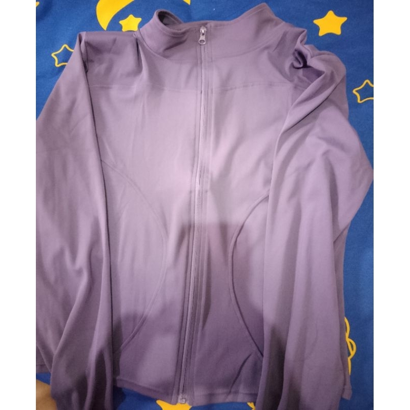 Baju Olahraga Wanita Lengan panjang / Jaket Olaraga Wanita (masih baru, tidak ada minus, Warna Lilac