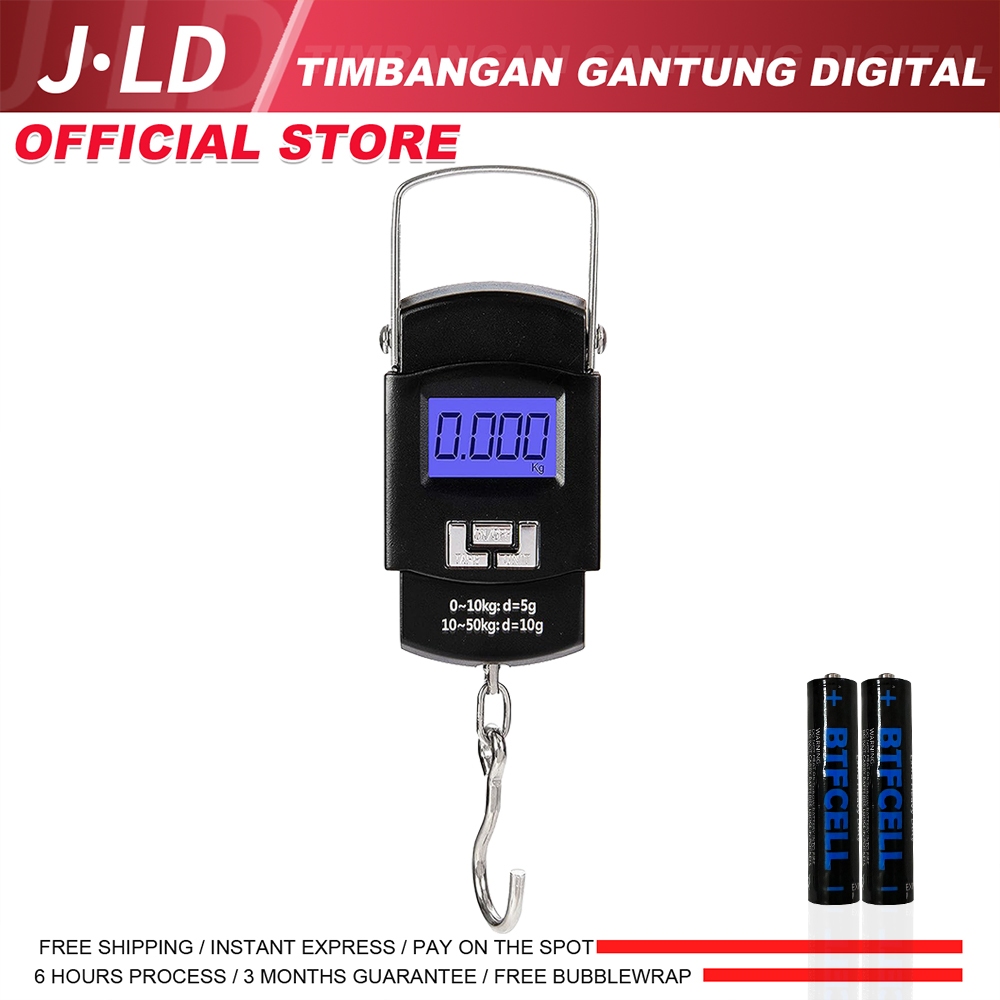 JLD Timbangan Gantung Digital 50kg LCD Display Fishing Scale Portable