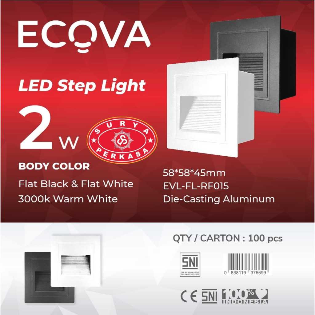 Surya Perkasa ECOVA Lampu LED Tangga LED Step Light Lampu Tangga Ecova