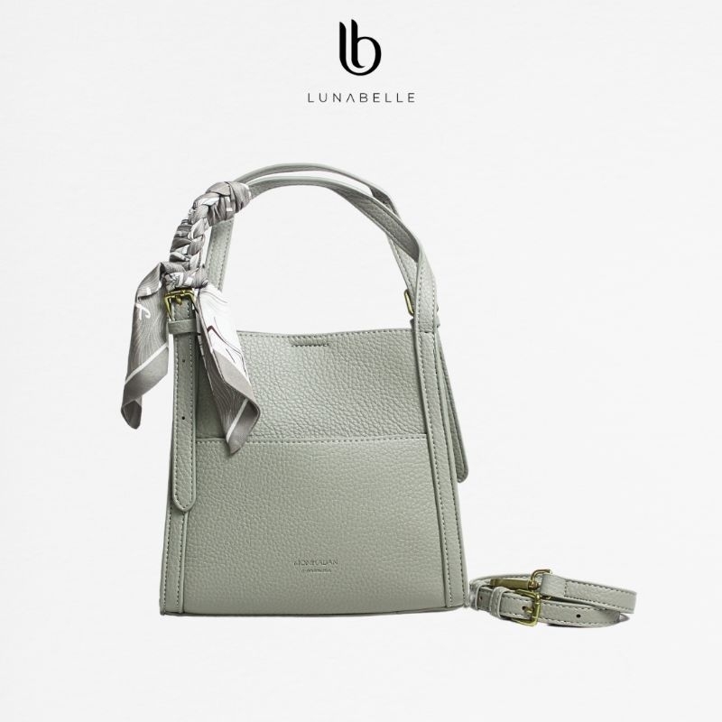 LUNABELLE Kai Scarf Handbag - Tas Tangan Top Handle Bag Selempang Bucket Wanita