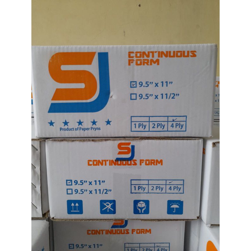 

SJ orange kertas CONTINUOSform 4ply 9,5x11NCR