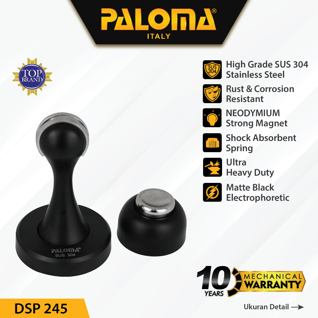 PALOMA DSP 245 Door Stopper Magnet Penahan Pintu Magnetic Door Stop Stoper Dinding Tembok Wall Pengg