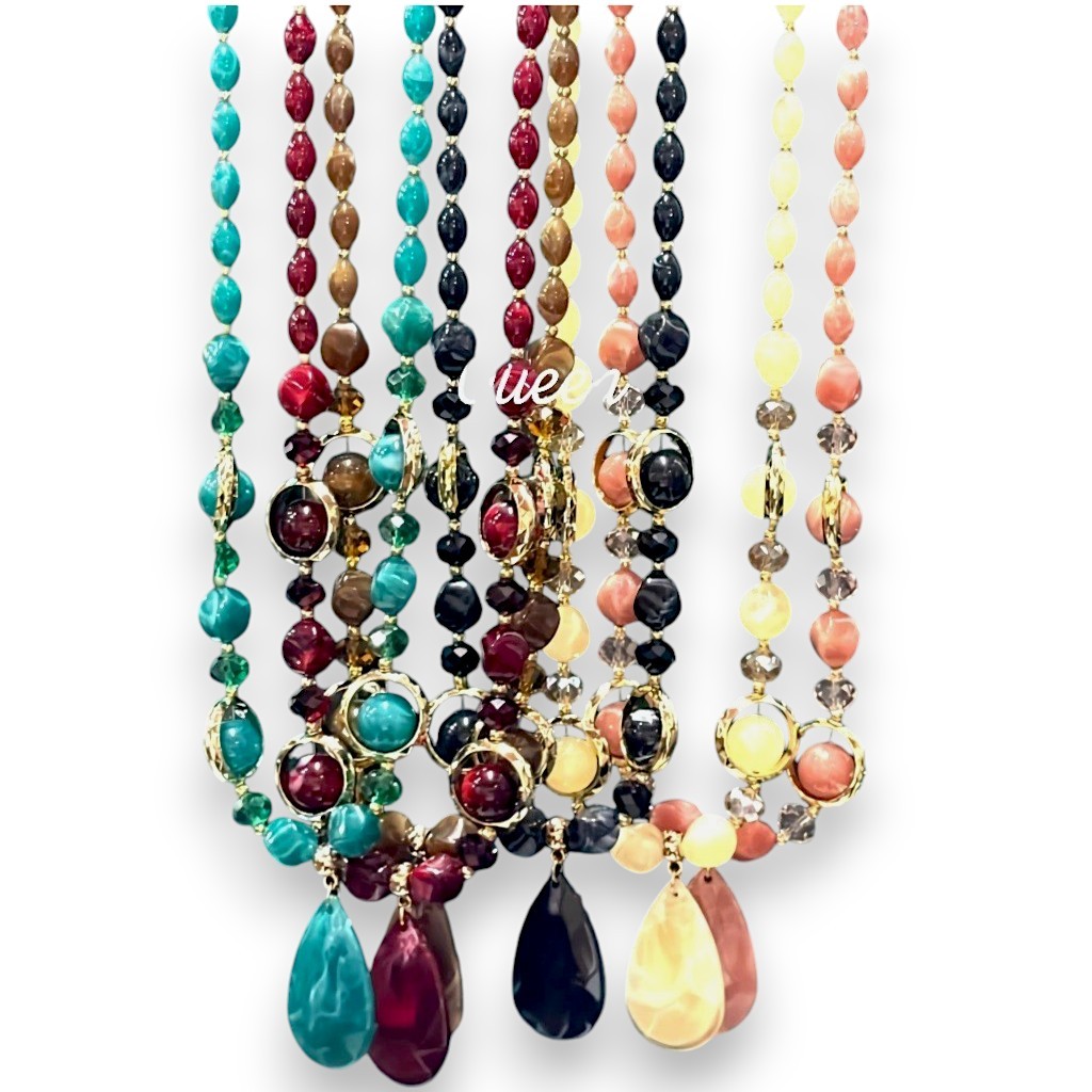 Kalung Etnik Panjang Fashion Wanita Hijab / aksesoris hijab kebaya wanita cantik Aksesoris Fashion