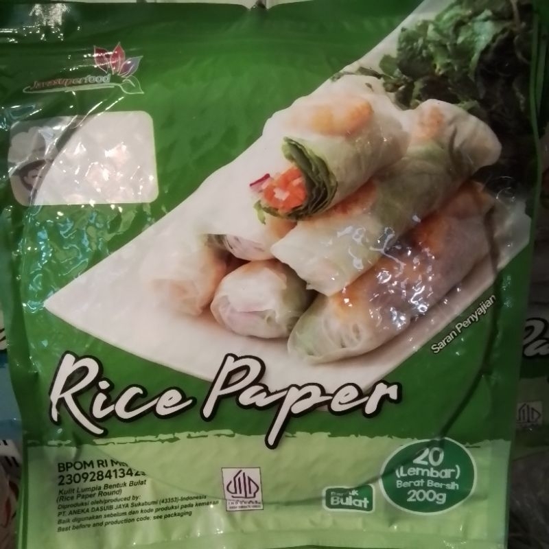 

Rice Paper Kulit Lumpia Bentuk Bulat 20 Lembar 200gr