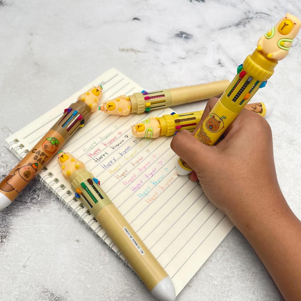 

PULPEN CETEK 10 WARNA CAPYBARA pena lucu tinta hitam bisa COD pen imut keren pulpen unik atk kebutuhan anak sekolah termurah import