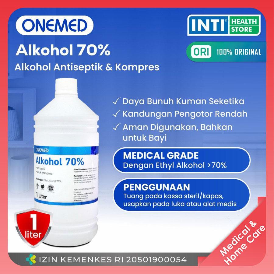 ONEMED Alkohol 70% 1 liter / Alkohol Antiseptik