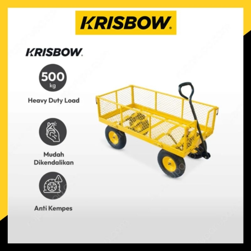 Krisbow Troli Barang Multifungsi 500 Kg - Kuning