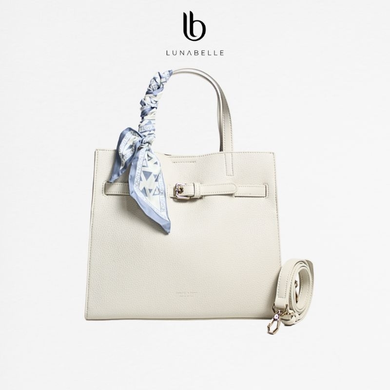 LUNABELLE Isabelle Scarf Handbag - Tas Tangan Top Handle Bag Selempang Kerja Kantor Wanita