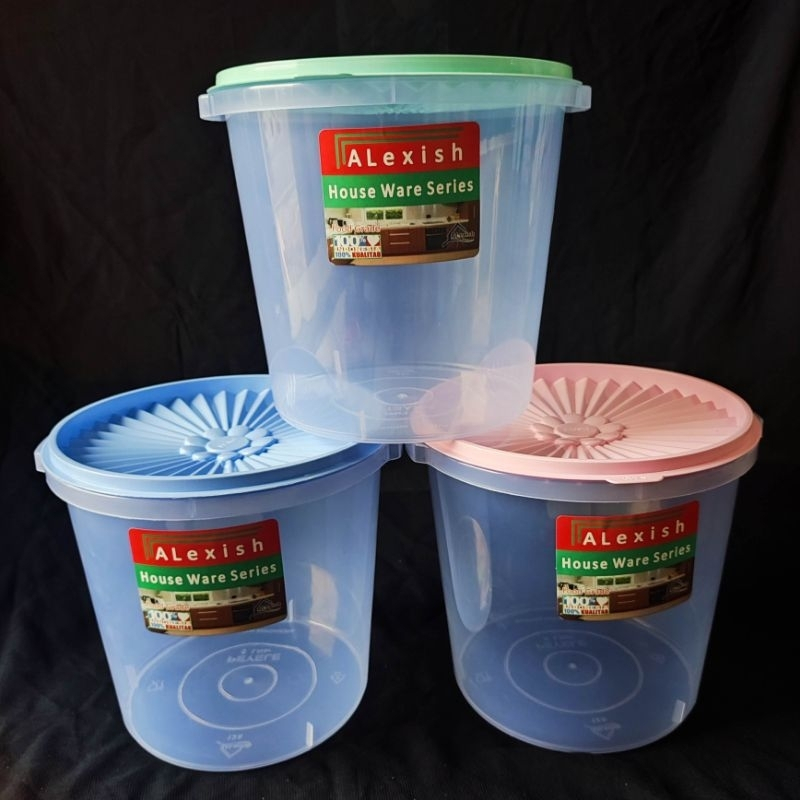 AFF TSSJ Toples Peyele  10 Liter  | Toples Plastik Bulat Kerupuk Serbaguna