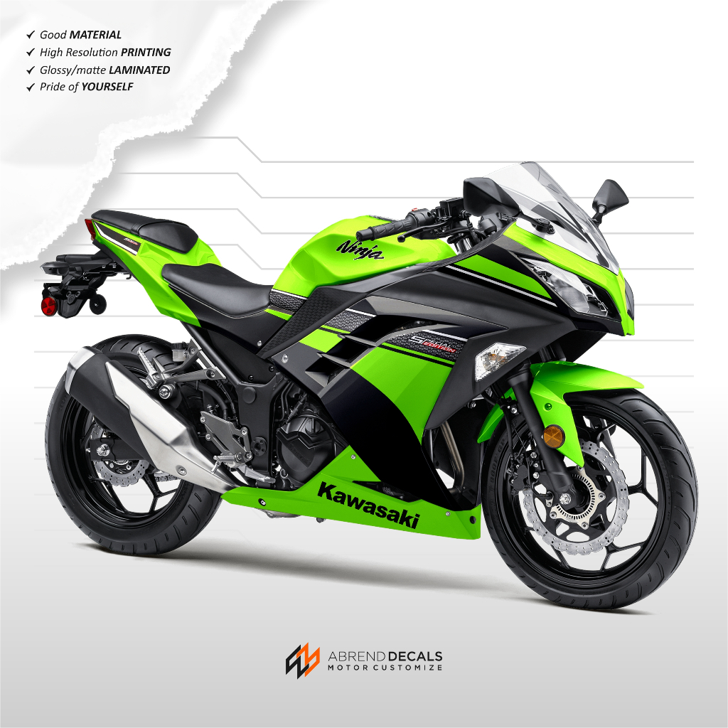 STRIPING NINJA 250 FI OLD ANNIVERSARY GRAFIS / STIKER MOTOR KAWASAKI NINJA FI DESIGN CUSTOM