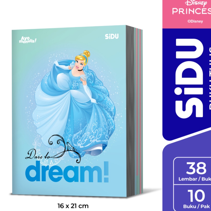 

Pilihan SiDU Buku Tulis Disney Princess 38 Lembar 1 buku