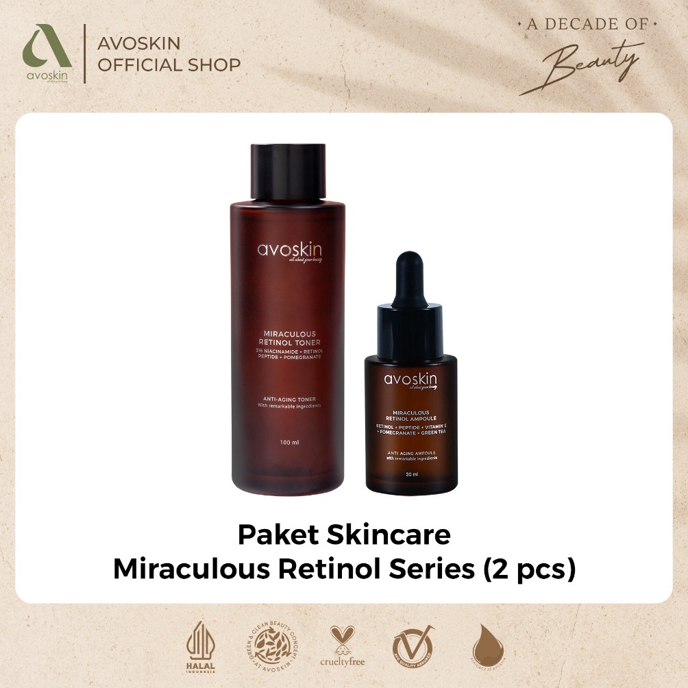 KODE O9C7 Paket SkincareAvoskin Miraculous Retinol Series