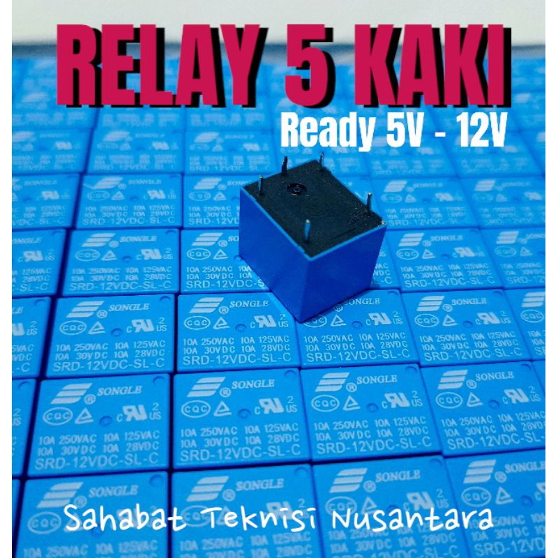 Relay 12V/10A 5 pin Riley 12v relay 5V/10A 5pin songle
