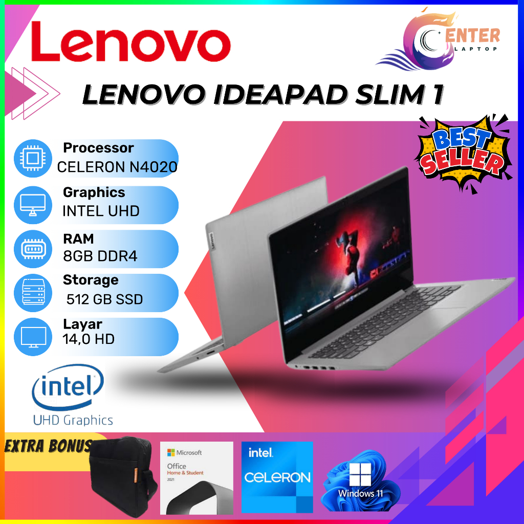 LENOVO IDEAPAD SLIM 1 14 N4020 8GB 512GB W11+OHS