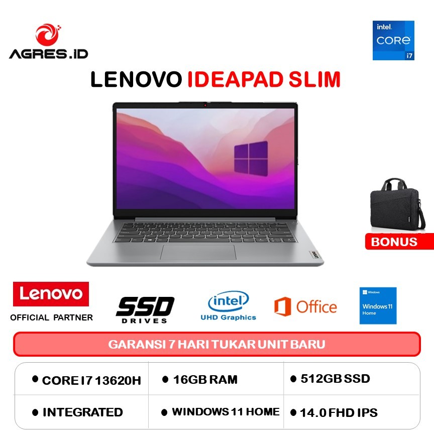 LENOVO IDEAPAD SLIM 3 14 I7 13620H 16GB 512GB W11+OHS 14.0 FHD IPS BLIT 2Y PREM+2ADP BLU -2AID