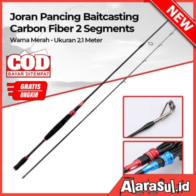 Joran Casting Joran Spinning Murah Joran Pancing Alat Pancing Kabinwang Carbon Fiber 2 Segments