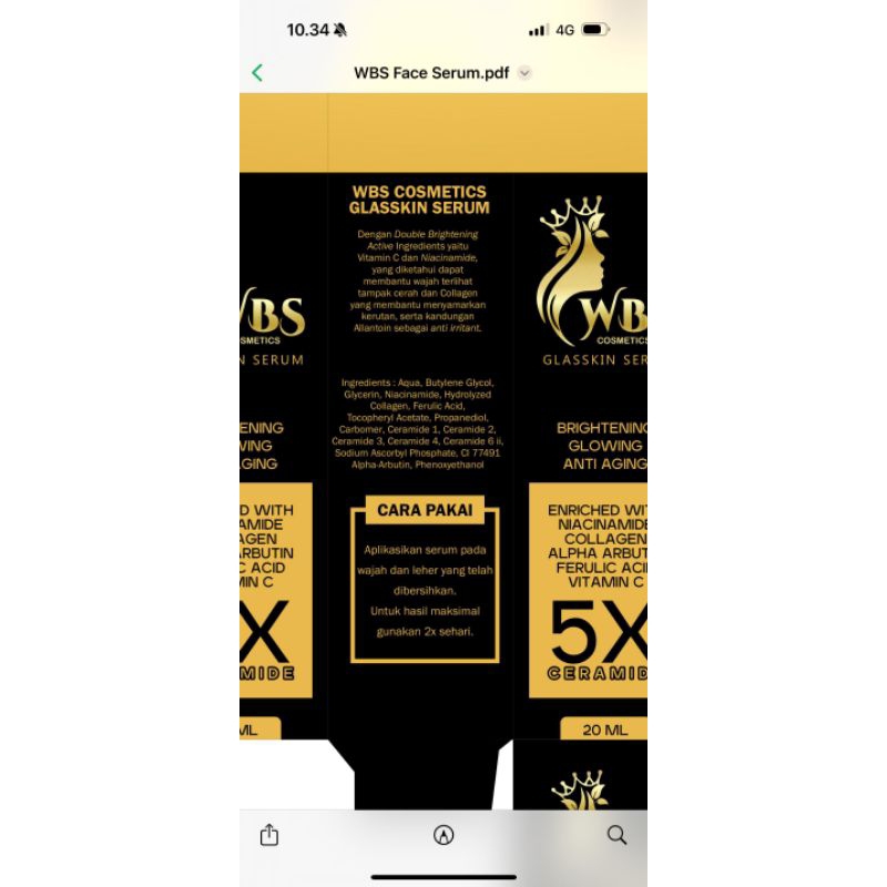 Serum GLASSKIN wbs Cosmetics 5X Ceramide