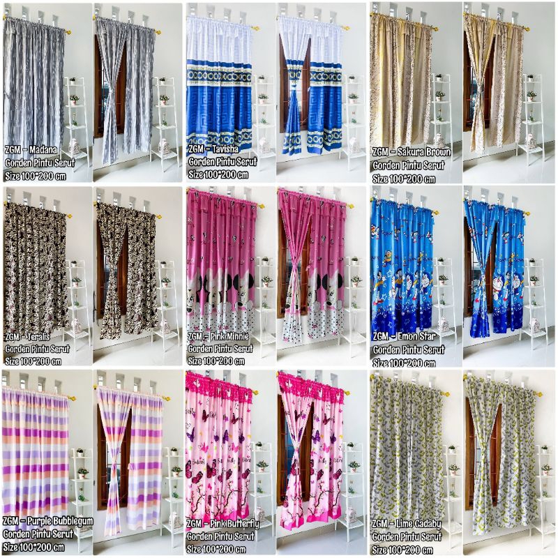 GORDEN HORDENG KORDEN JENDELA SERUT RUMBAI KARAKTER ANAK 100x200 CM