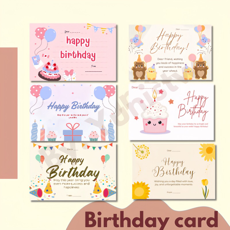 

55 PCS BIRTHDAY CARD AESTHETIC COSTUM 1 SISI BC 21-30 BY. YUNISTW|| BIRTHDAY CARD || KARTU UCAPAN || KARTU UCAPAN COSTUM || KARTU STIKER || STIKER UCAPAN || STIKER UCAPAN ULTAH || KARTU UCAPAN ULANGTAHUN || KARTU UCAPAN KOSONG || BIRTHDAYCARD