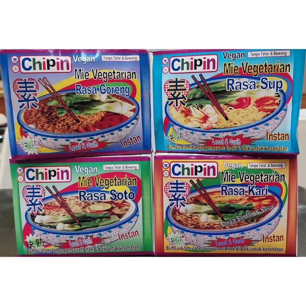 

MIE INSTAN VEGAN DAN VEGETARIAN CHIPIN 75GRAM