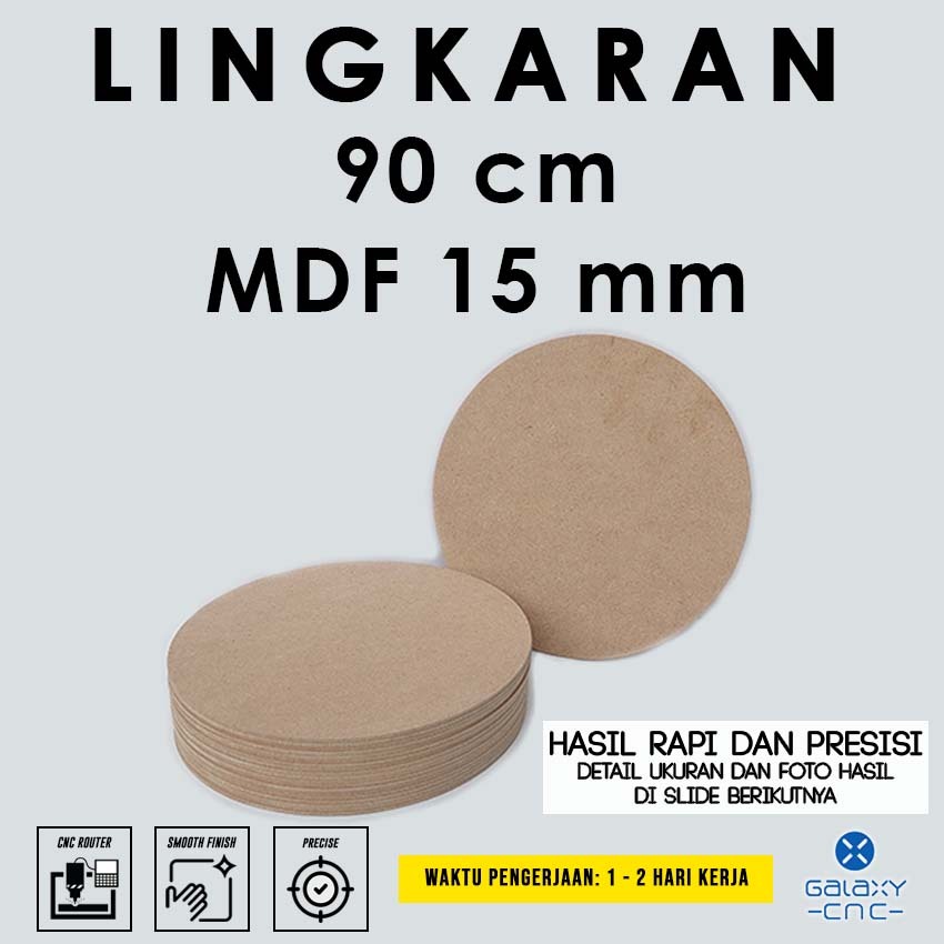 Lingkaran 90 cm - MDF 15 mm - MDF board / papan MDF kayu