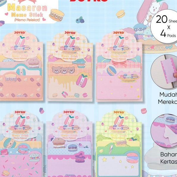 

KP8 Memo Stick Sticky Note Kes Memo Memo Tempel Joyko MMS38 Macaron