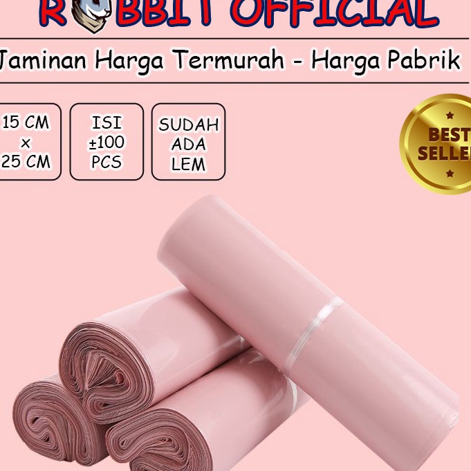 

Mega PLASTIK POLYMAILER BABY PINK 15x25 1 PCS Polymailer Baby Pink Premium Glossy