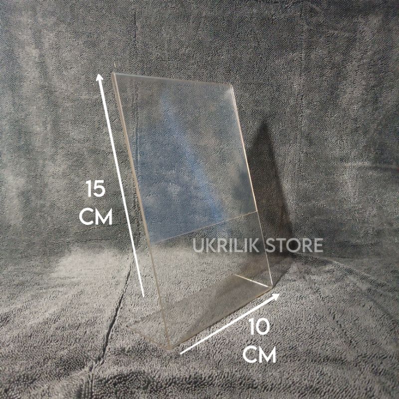 

akrilik tempat bosur A6 15 x 10 cm tebal 2 mm