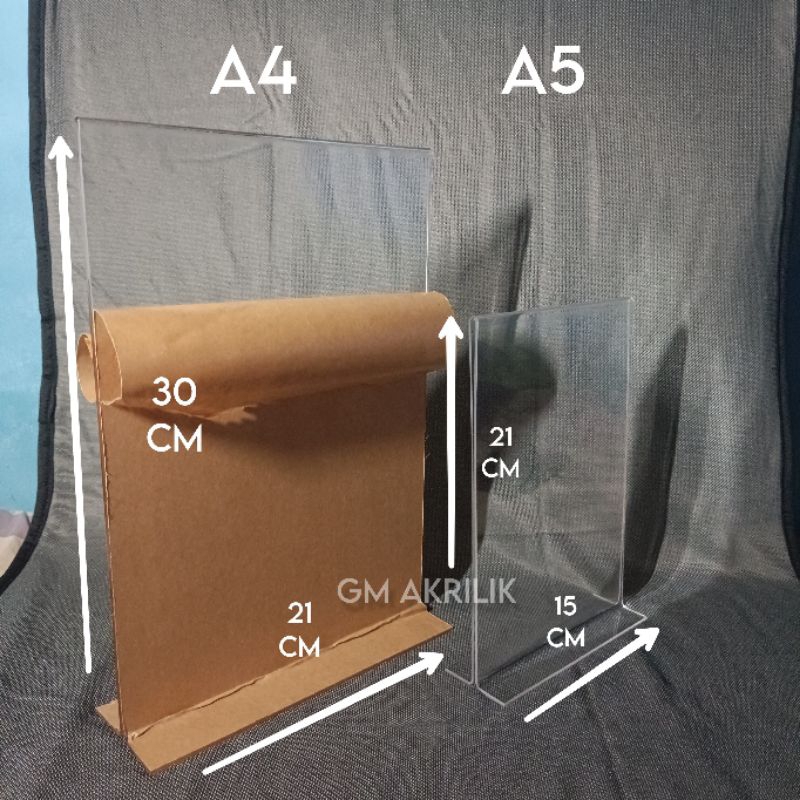

Akrilik Tempat Brosur Qris Menu Barcode Ukuran A4, A5 Potrait T