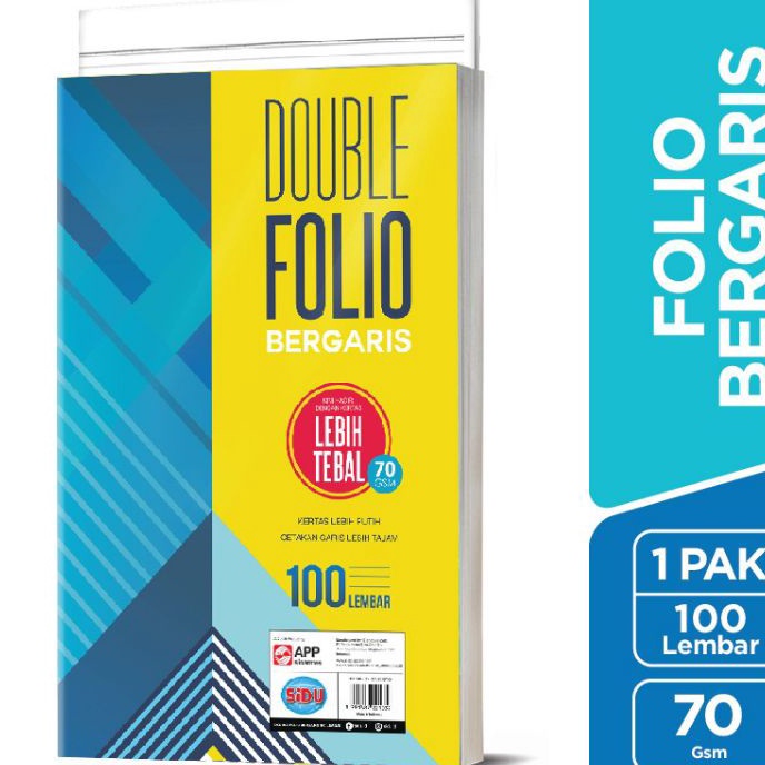 

KP8 Kes Double Folio Bergaris Sidu Isi 1 Lembar 1pk