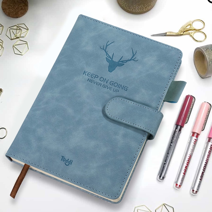 

HJ6 Buku Catatan an Notebook Cover Kulit Magnetic Buckle A5 TL5
