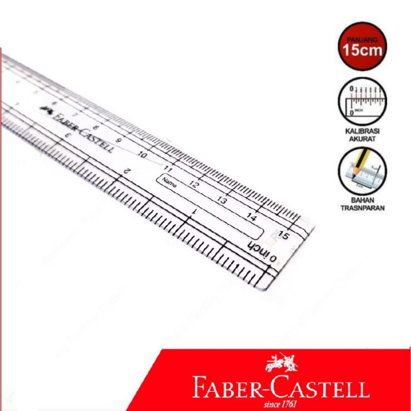 

PENGGARIS FABER CASTELL 15CM DAN 30CM